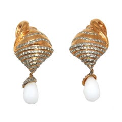 Valentino Vintage Crystal Earrings 1970