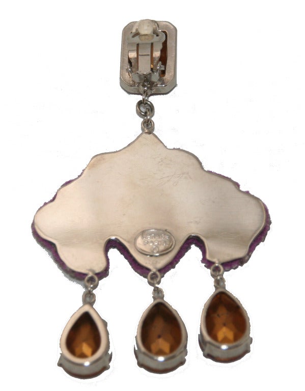 Exceptional Lesage Earrings of the Seventies. Gorgeous 
