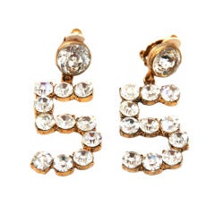 Vintage Exceptional Chanel n°5 Earrings