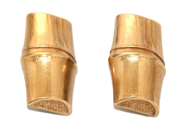 So Chic YSL bamboo Earrings, 1980. Excellent condition. Marked: YSL Made in France. Size: 4 x 2 cm- 1 3/5 x 4/5 in.