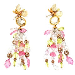 Christian Lacroix Shoulder Cluster Earrings