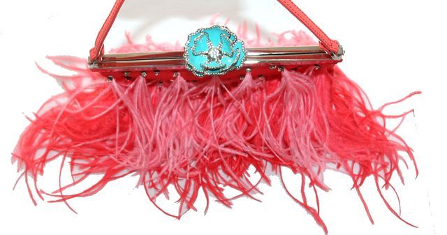 Women's Exceptional Valentino Feathers Evening Bag