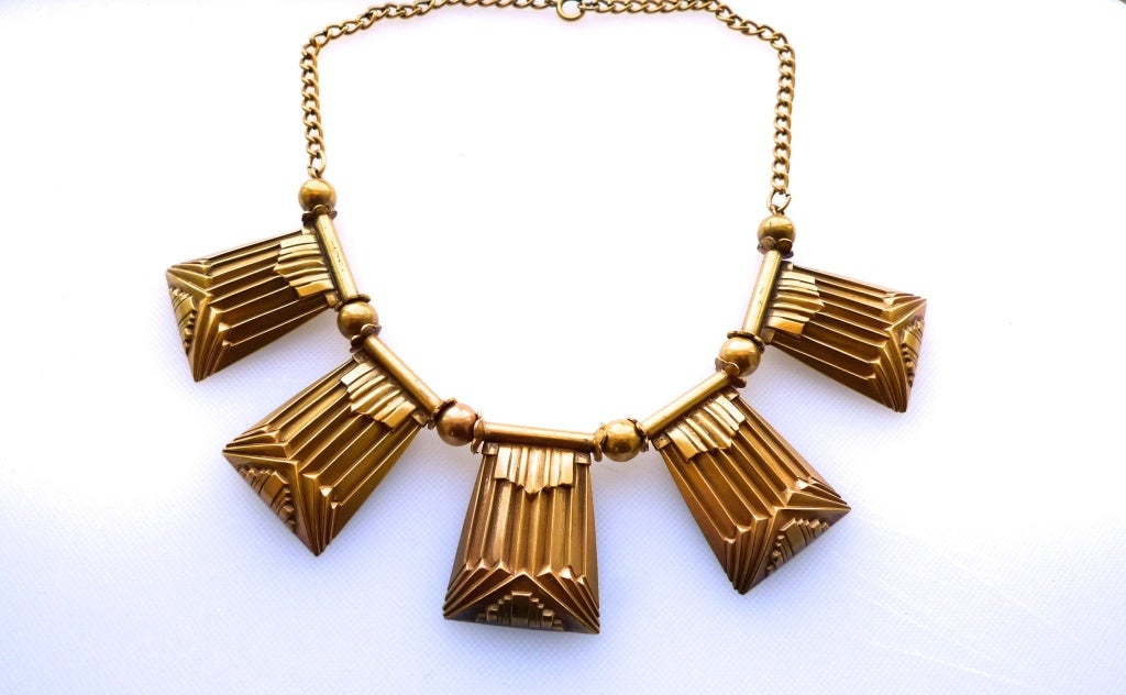 JOSEFF OF HOLLYWOOD art deco design necklace. Joseff is one of the most collectible vintage designers today. Eugene Joseff designed jewelry for some of Hollywood?s most famous films (Gone With The Wind was just one), and created custom collections