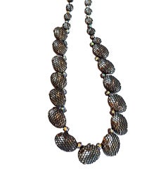 KRAMER NETTED MESH CRYSTAL NECKLACE