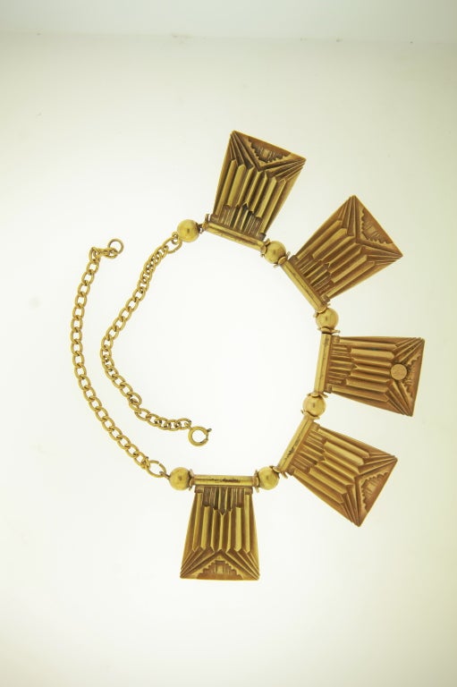 VINTAGE JOSEFF OF HOLLYWOOD ART DECO NECKLACE For Sale 1