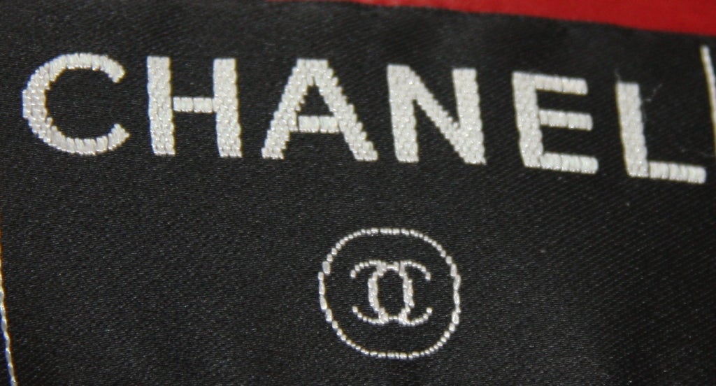 Chanel Red Leather Lambskin jacket For Sale 1