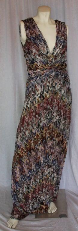 polychrome hombred Missoni knit dress