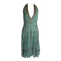 Temperley (London) sequined halter dress