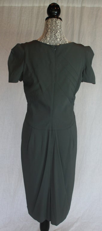Zac Posen grey fitted dress