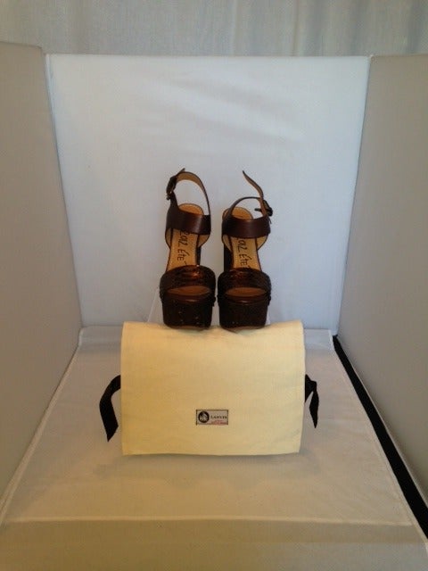 Lanvin brown wedges