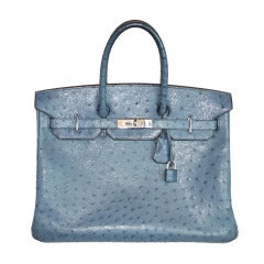 Hermes 35cm Birkin Bag.....Denim Blue Ostridge