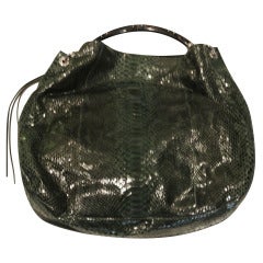 Ralph Lauren Dark Green Snakeskin Handbag
