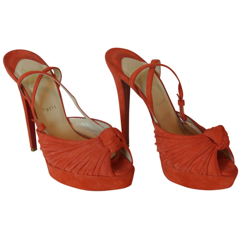 orange louboutin heels