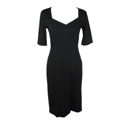 Charles Chang- Lima fitted black jersey dress
