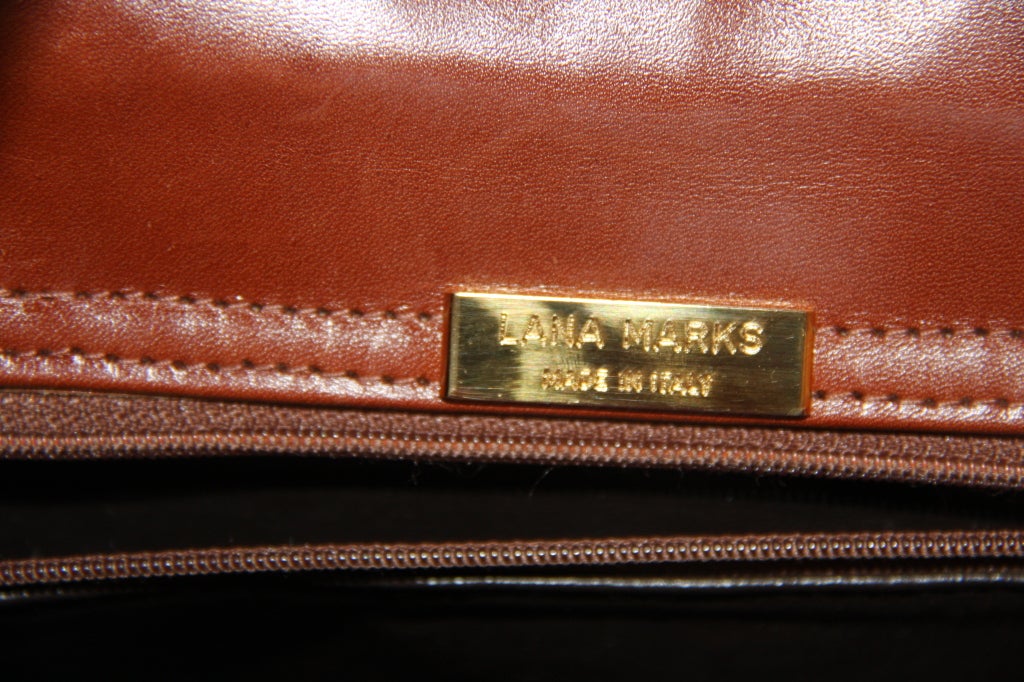 Lana Marks Brown Alligator Handbag 1