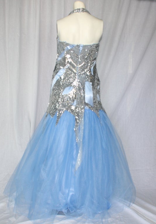 Elle Saab Couture Leonard Cezair blue gown