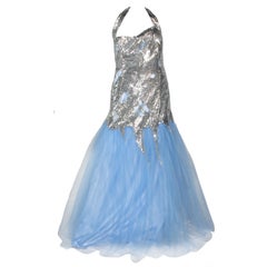 Elle Saab Couture Leonard Cezair blue gown