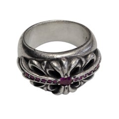 Used Chrome Hearts Sterling And Stone Ring