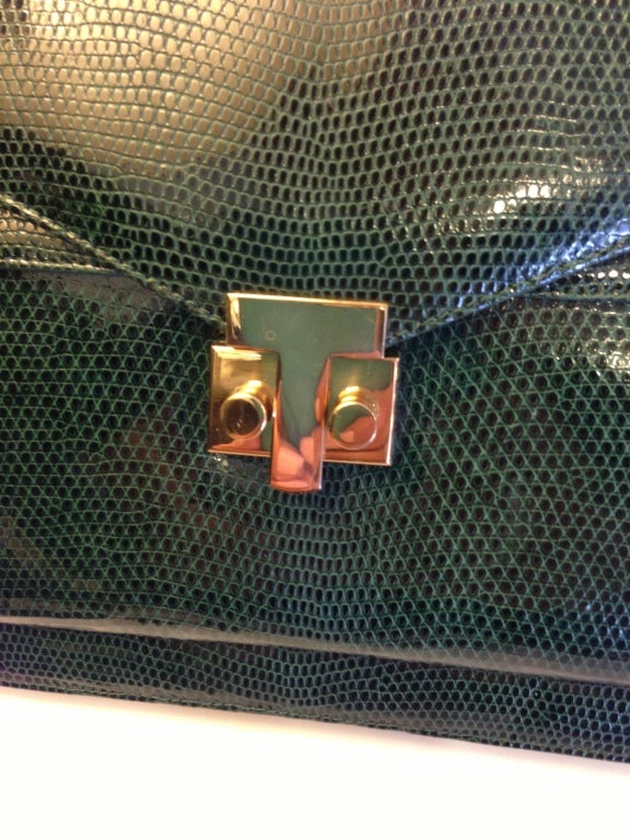 Black Tiffany & CO Green T-Buckle Bag