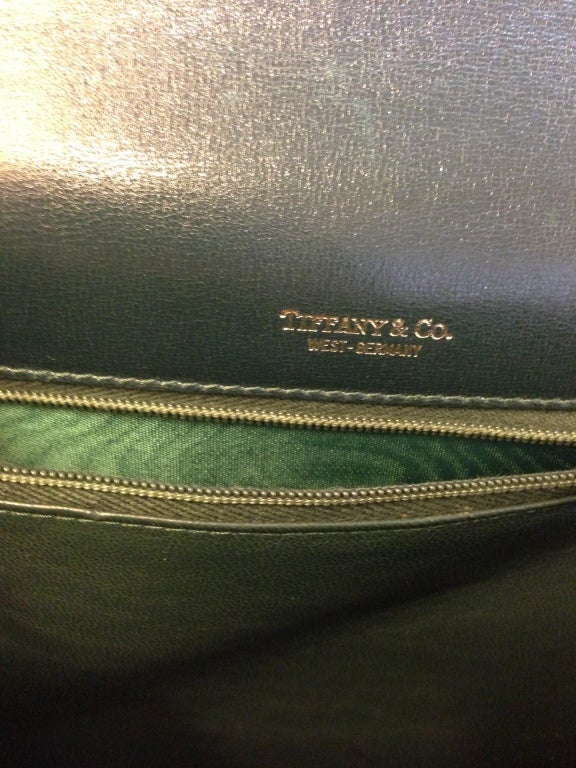 Tiffany & CO Green T-Buckle Bag In Good Condition In San Francisco, CA