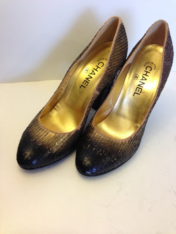 Women's Chanel Ombre Sequin Shoes