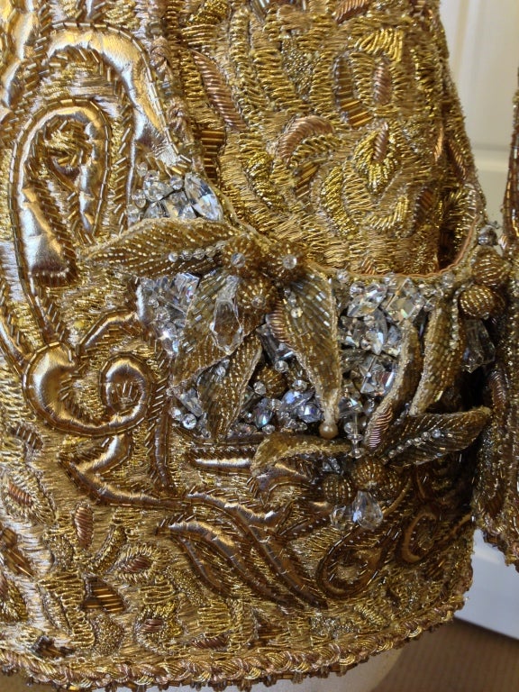 Vintage Gold And Rhinestone Detailed Jacket 1