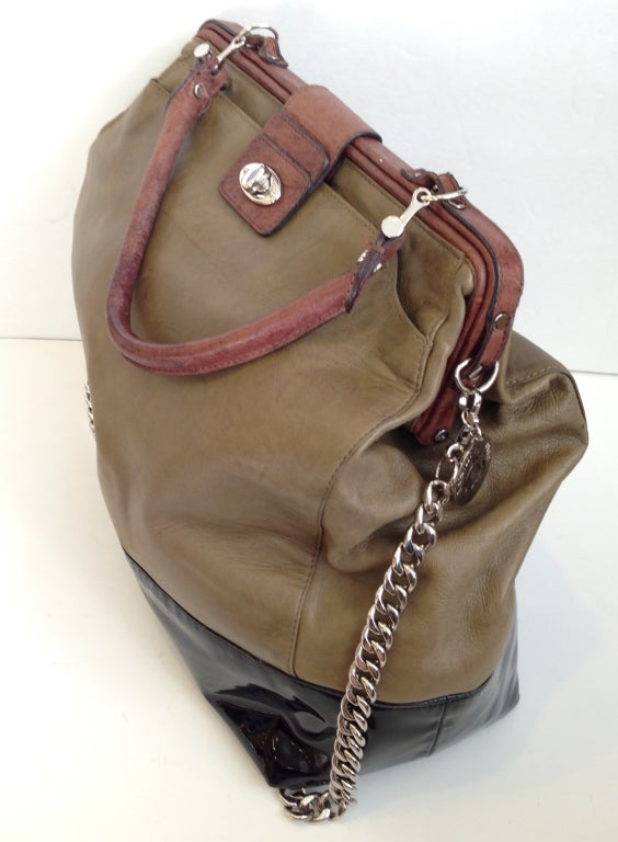 Brown Lanvin Oversized Doctor Bag For Sale