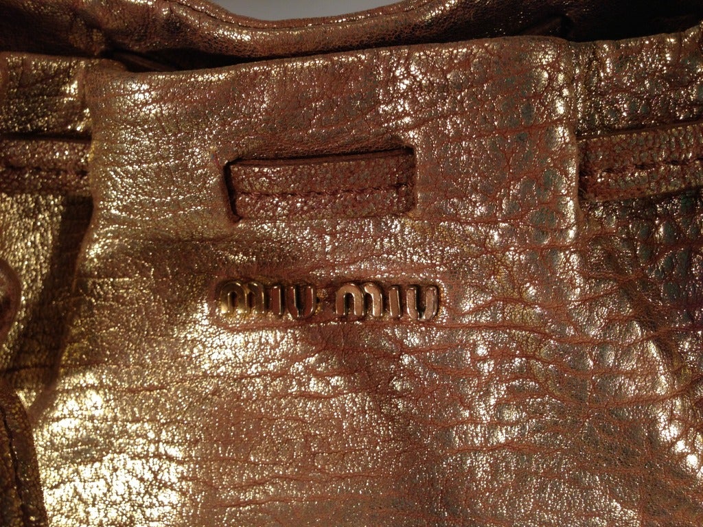 Miu Miu Brushed Gold Bag 4