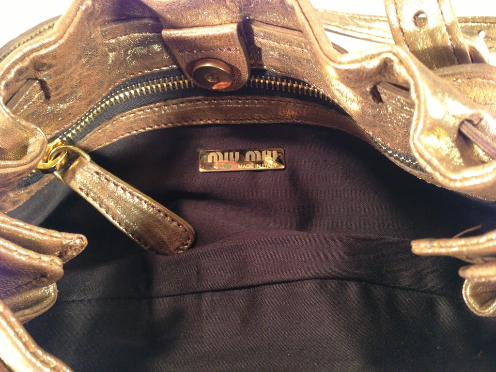 Miu Miu Brushed Gold Bag 5