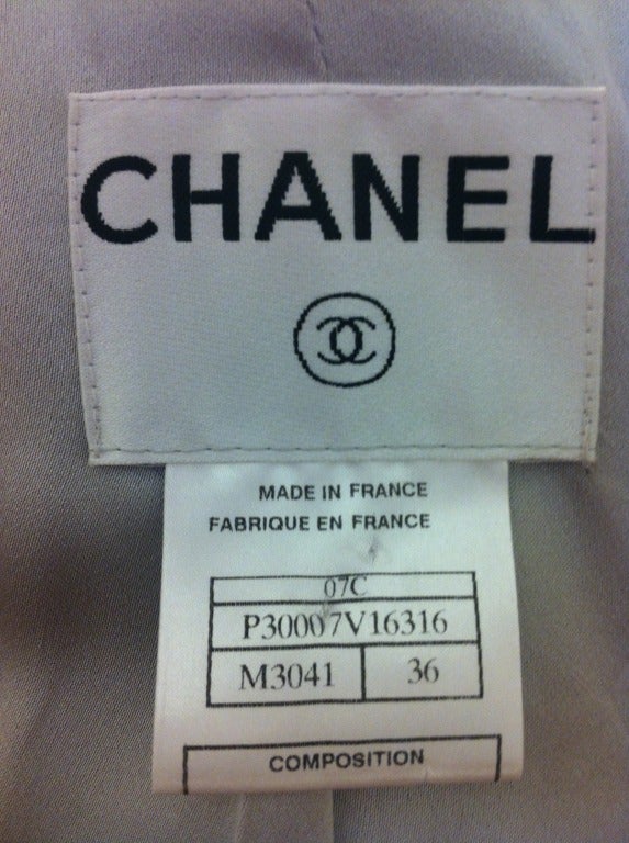 Chanel Light Blue Double Breasted Tweed Coat 7