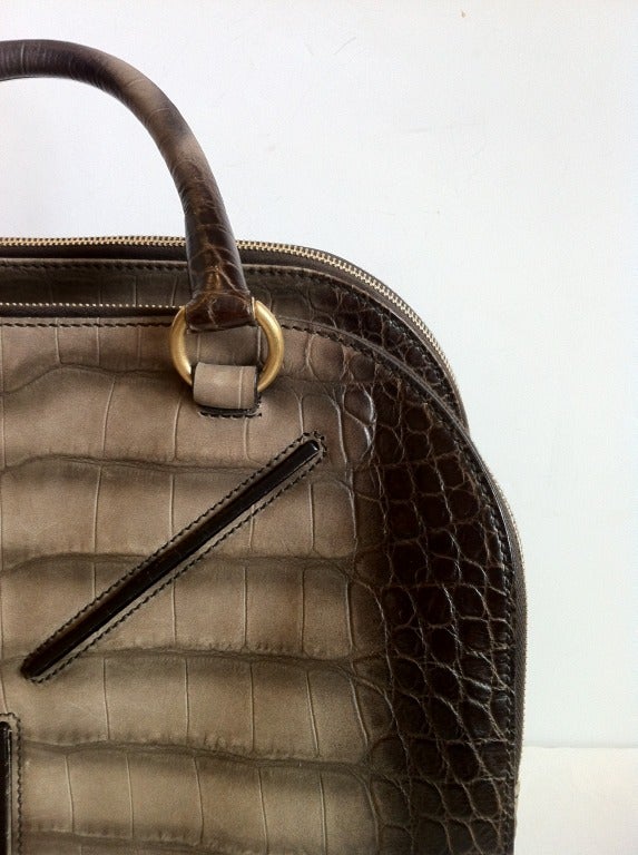 Yves Saint Laurent embossed leather handbag 1
