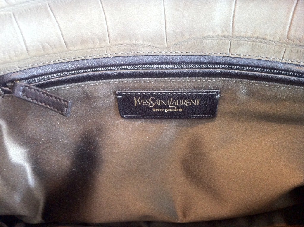 Yves Saint Laurent embossed leather handbag 3
