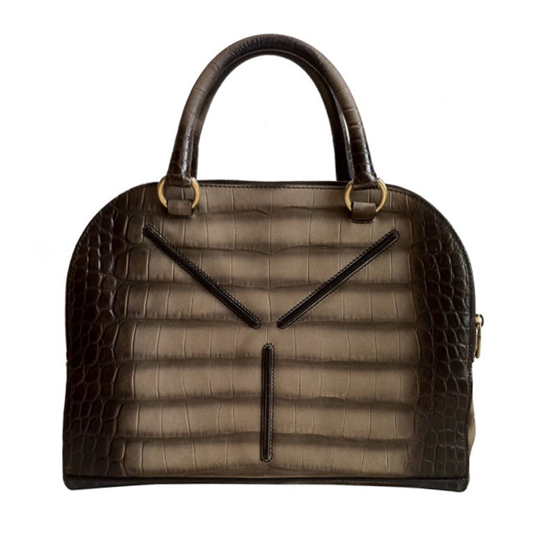 Yves Saint Laurent embossed leather handbag