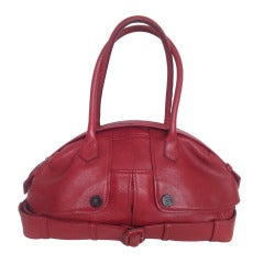 Gaultier Red Leather Trench Bag