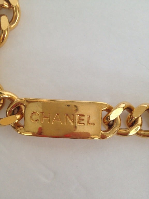 Chanel Gold Chain Belt with Coin Emblem In Excellent Condition In San Francisco, CA