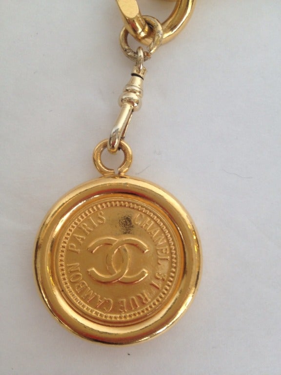 Women's Chanel Gold Chain Belt with Coin Emblem