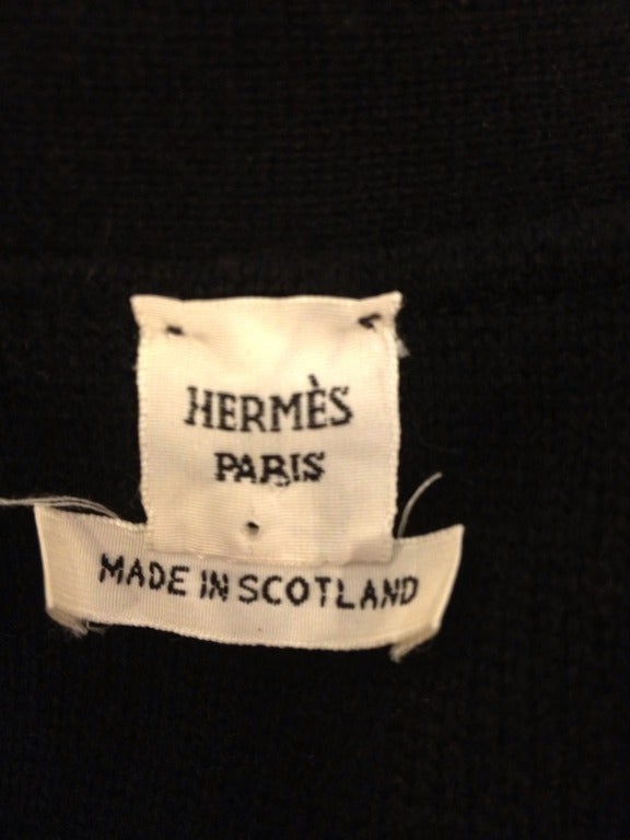 Women's Hermes Black Cashmere Long Cardigan
