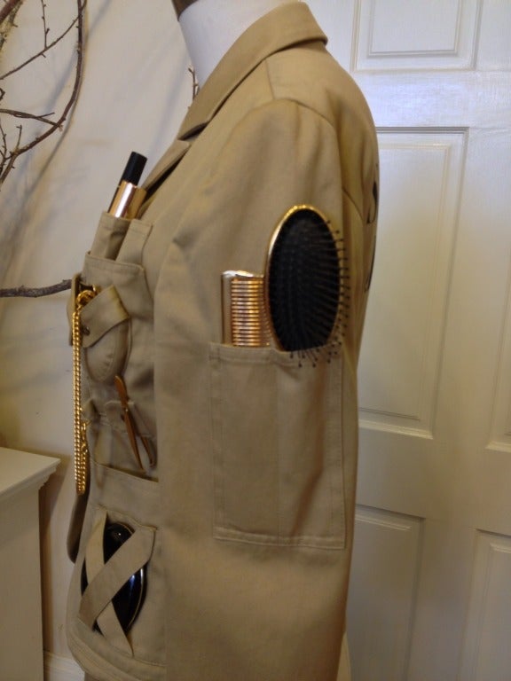 Moschino Khaki Survival Suit In Excellent Condition For Sale In San Francisco, CA