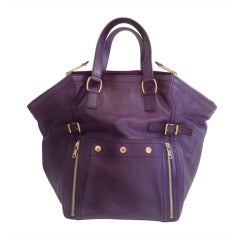 Yves Saint Laurent Berry Purple "Downtown" Bag