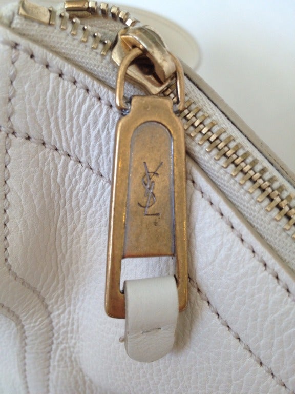 Yves Saint Laurent White \u0026quot;Downtown\u0026quot; Bag at 1stdibs  