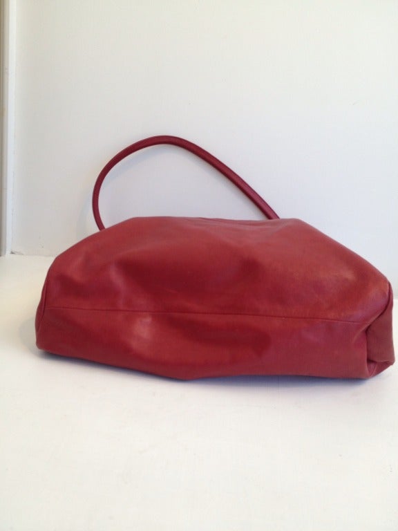 Martin Margiela Large Red Leather Bag 1