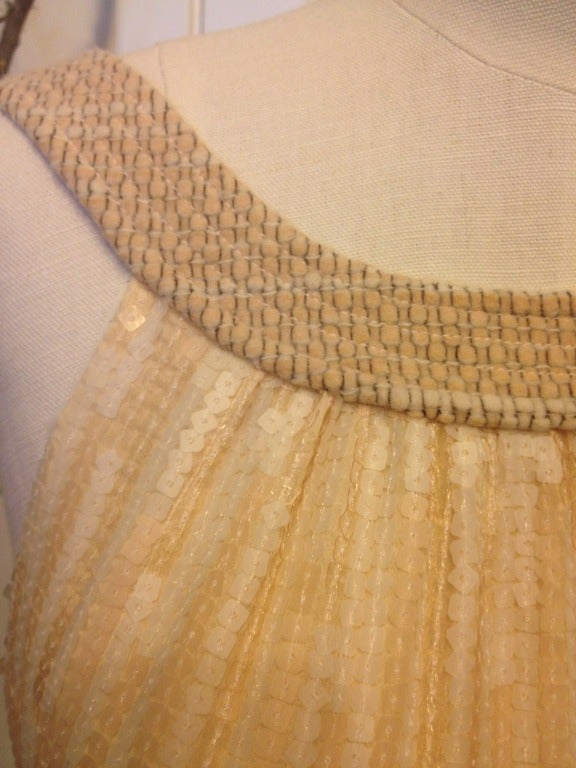 Chanel Cream Tweed and Sequin Dress 2