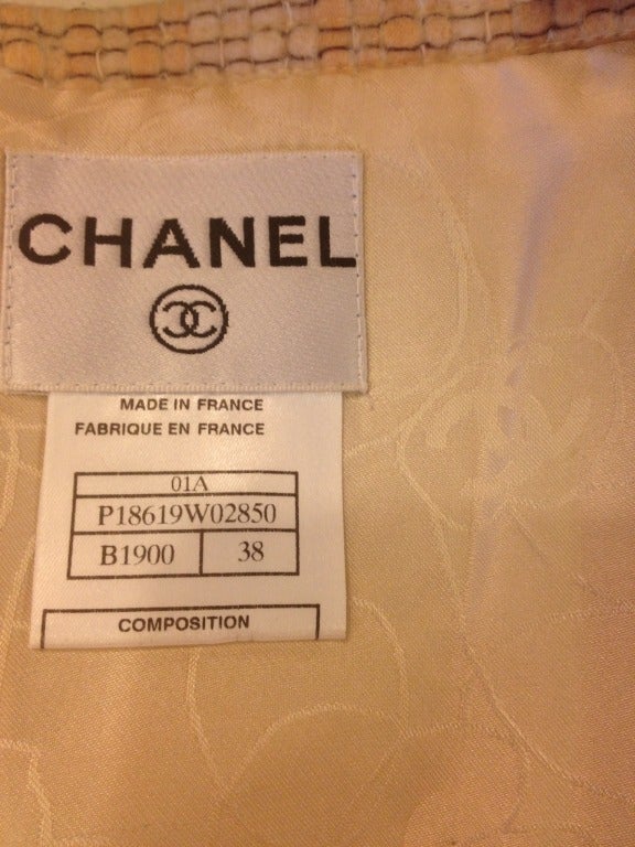 Chanel Cream Tweed and Sequin Dress 6