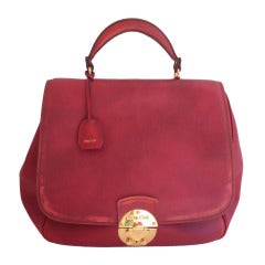 Miu Miu Red Distressed Leather Bag