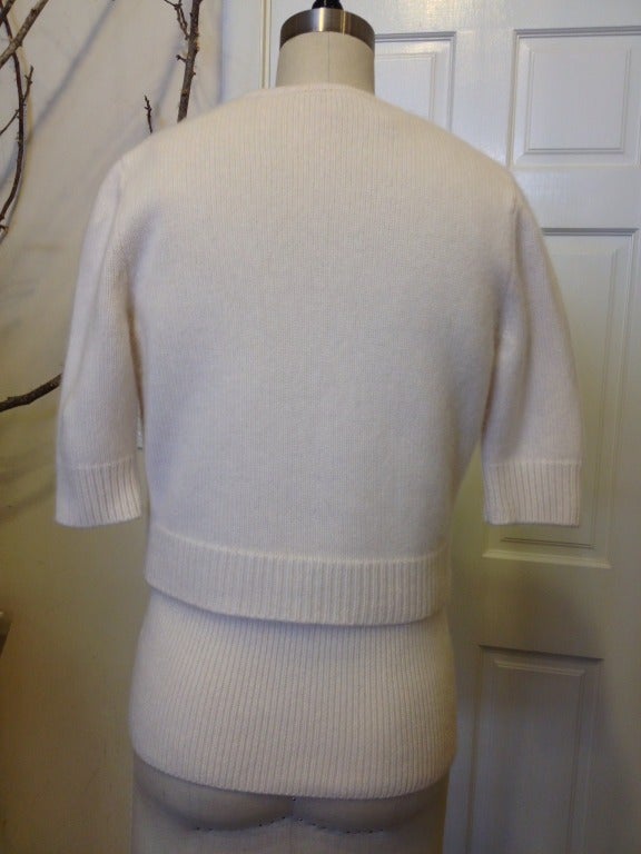 Akris Ivory Cashmere Twin Set