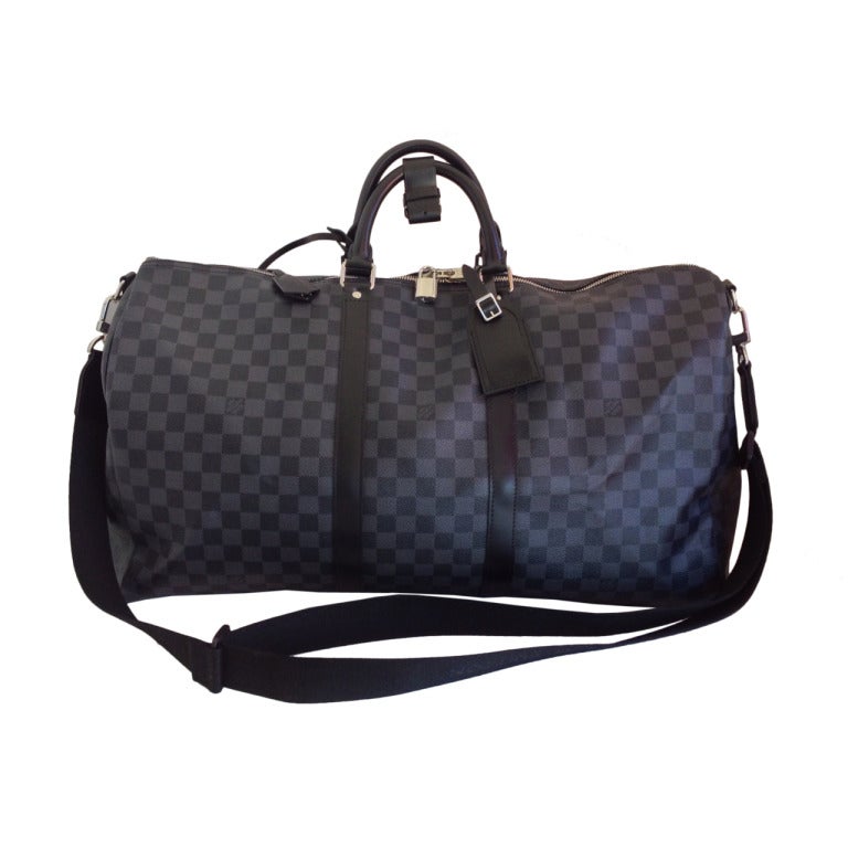 Louis Vuitton Keepall Bandouliere 55 Bag Damier Graphite at 1stdibs