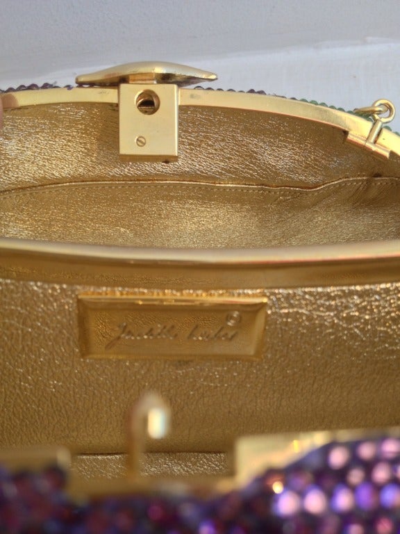 Judith Leiber Swarovski Crystal Eggplant Clutch at 1stDibs judith