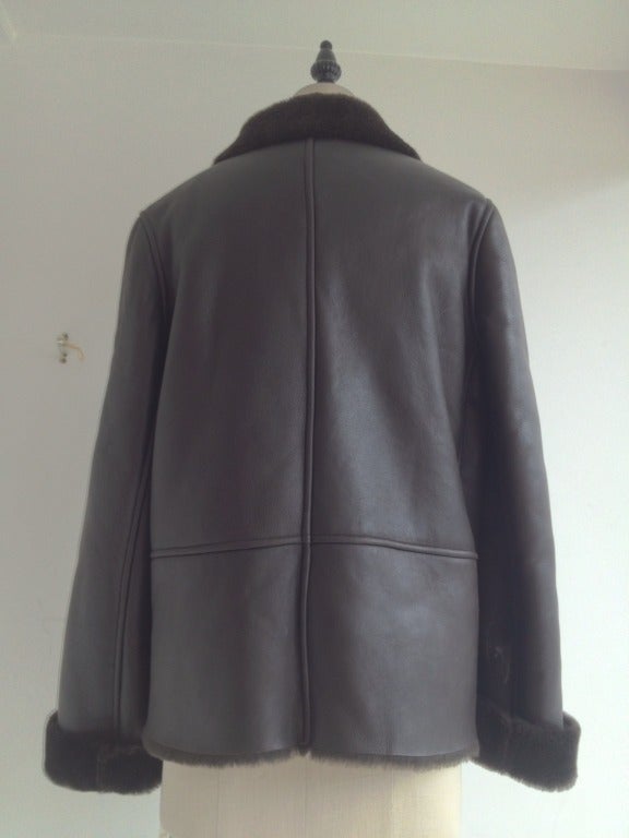 Chanel Brown Shearling Jacket