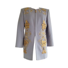 Ferre Retro Embellished Lavender Jacket