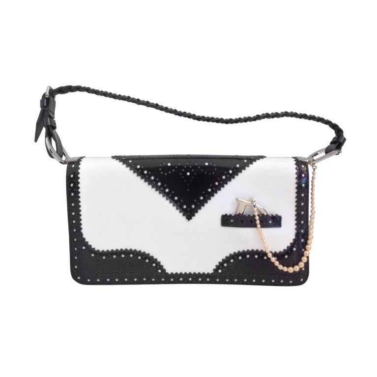 Dior Black and White D'Trick Handbag